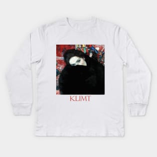 Lady with Clutch (1916) by Gustav Klimt Kids Long Sleeve T-Shirt